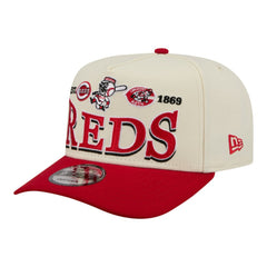 Cincinnati Reds New Era Throwback Tri-Hit A-Frame 9FIFTY Adjustable Hat - MLB Hats