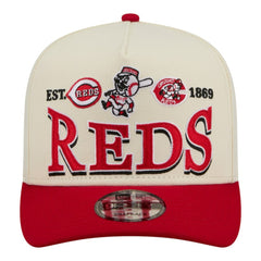 Cincinnati Reds New Era Throwback Tri-Hit A-Frame 9FIFTY Adjustable Hat - MLB Hats