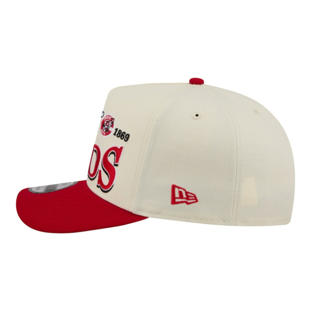Cincinnati Reds New Era Throwback Tri-Hit A-Frame 9FIFTY Adjustable Hat - MLB Hats