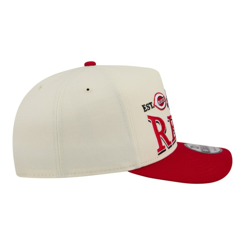 Cincinnati Reds New Era Throwback Tri-Hit A-Frame 9FIFTY Adjustable Hat - MLB Hats