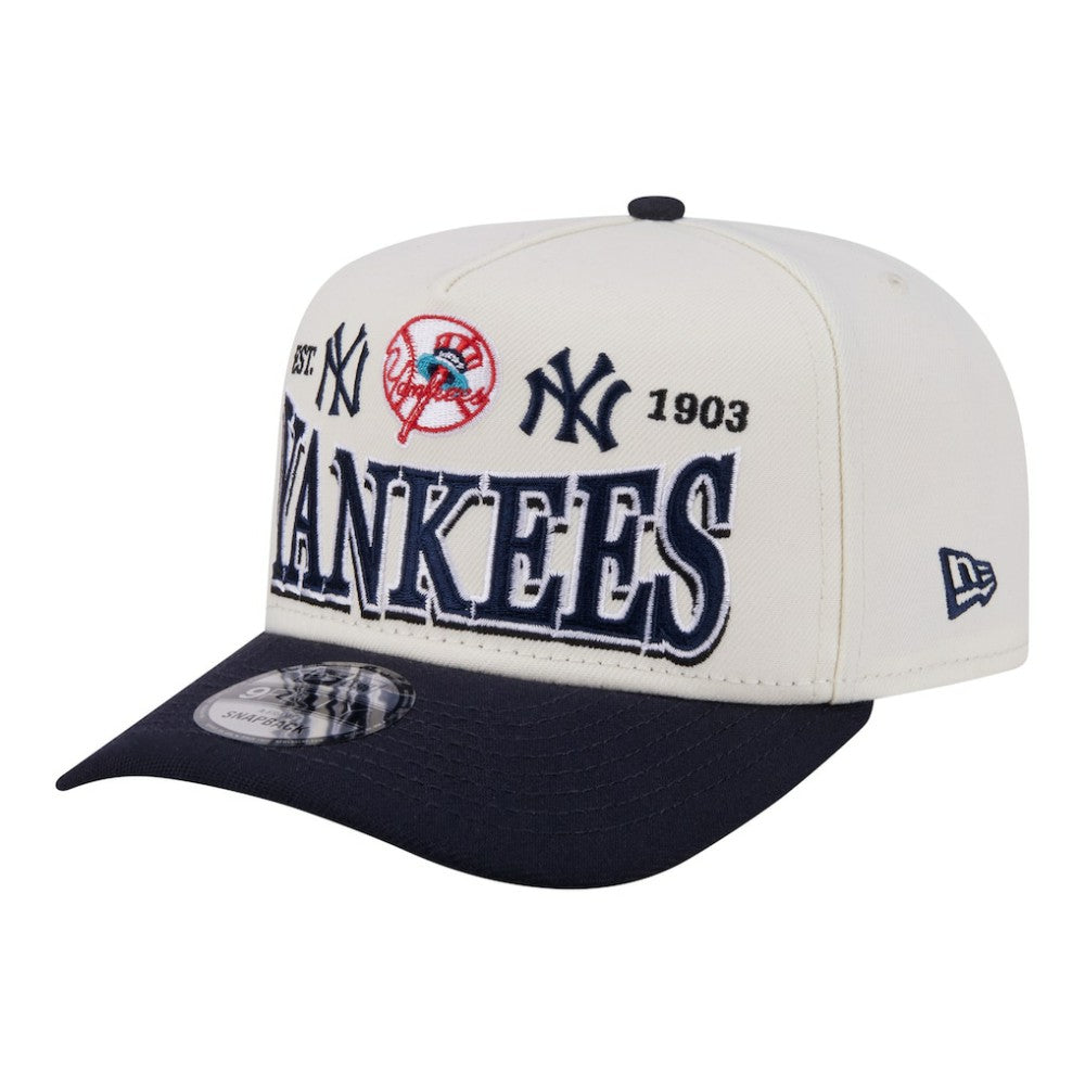 New York Yankees New Era Throwback Tri-Hit A-Frame 9FIFTY Adjustable Hat - MLB Hats