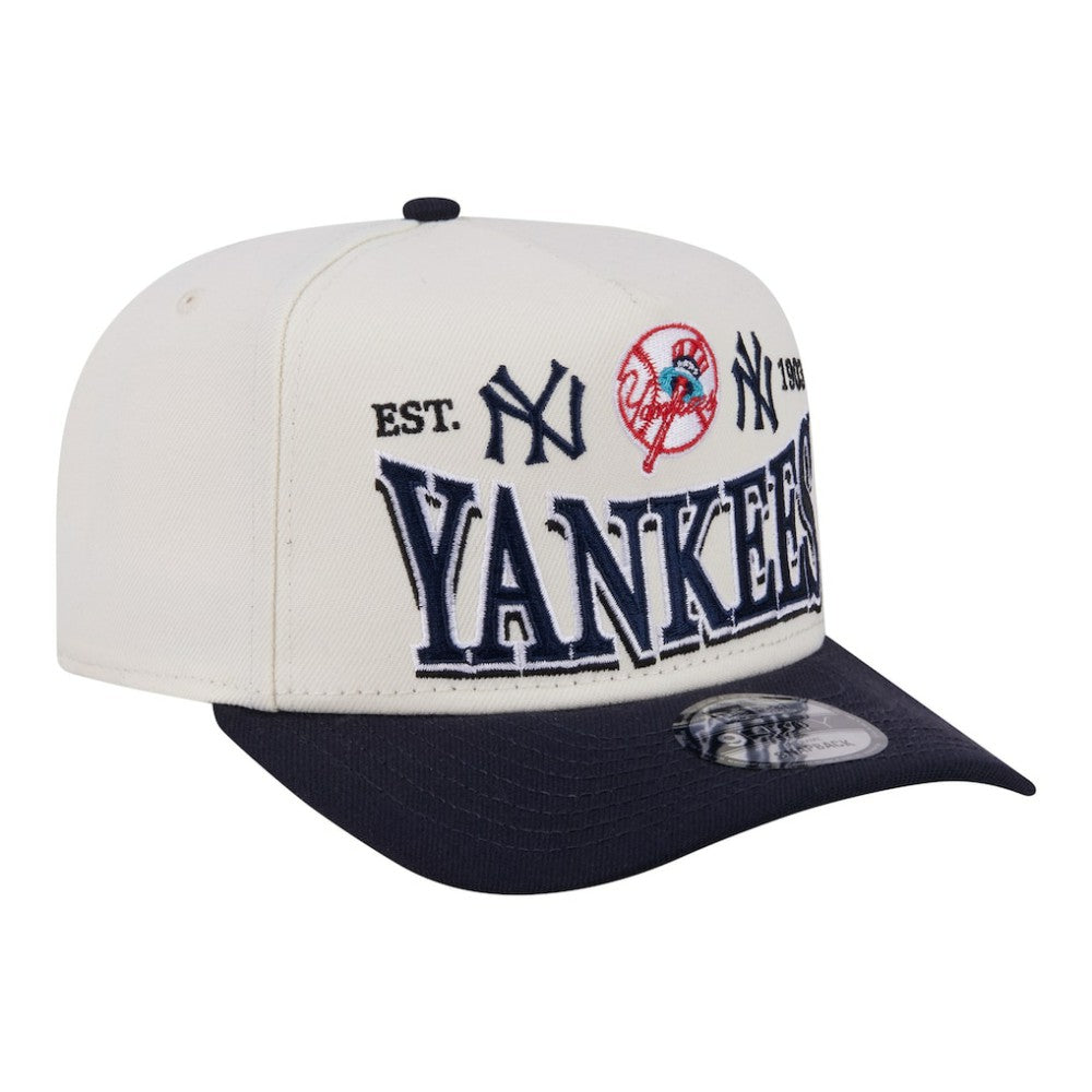 New York Yankees New Era Throwback Tri-Hit A-Frame 9FIFTY Adjustable Hat - MLB Hats