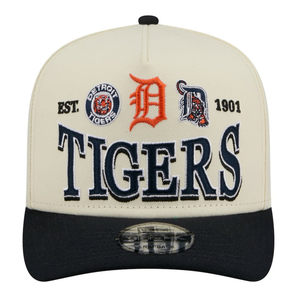 Detroit Tigers New Era Throwback Tri-Hit A-Frame 9FIFTY Adjustable Hat - MLB Hats