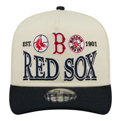 Boston Red Sox New Era Throwback Tri-Hit A-Frame 9FIFTY Adjustable Hat - MLB Hats