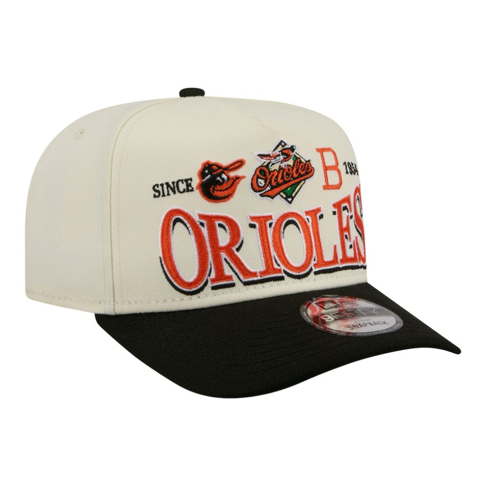 Baltimore Orioles New Era Throwback Tri-Hit A-Frame 9FIFTY Adjustable Hat - MLB Hats