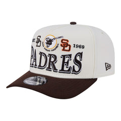 San Diego Padres New Era Throwback Tri-Hit A-Frame 9FIFTY Adjustable Hat - MLB Hats