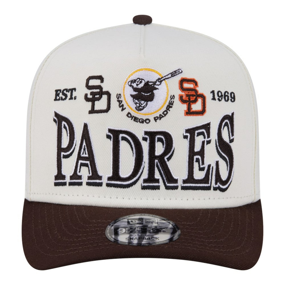 San Diego Padres New Era Throwback Tri-Hit A-Frame 9FIFTY Adjustable Hat - MLB Hats