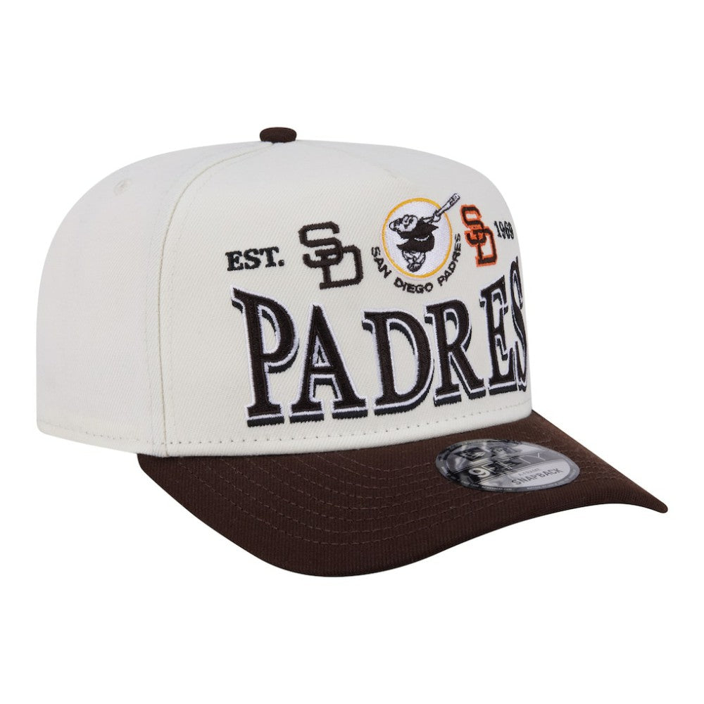 San Diego Padres New Era Throwback Tri-Hit A-Frame 9FIFTY Adjustable Hat - MLB Hats