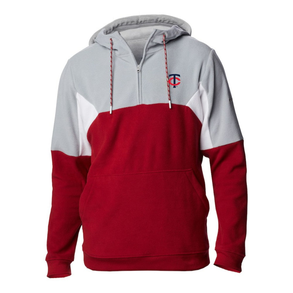 Minnesota Twins Columbia Men's Lodge Fleece Quarter-Zip Hoodie - MLB Hoodies