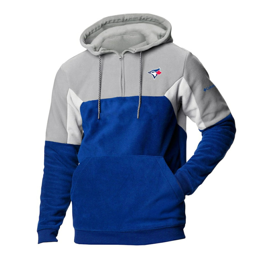 Toronto Blue Jays Columbia Men's Lodge Fleece Quarter-Zip Hoodie - MLB Hoodies