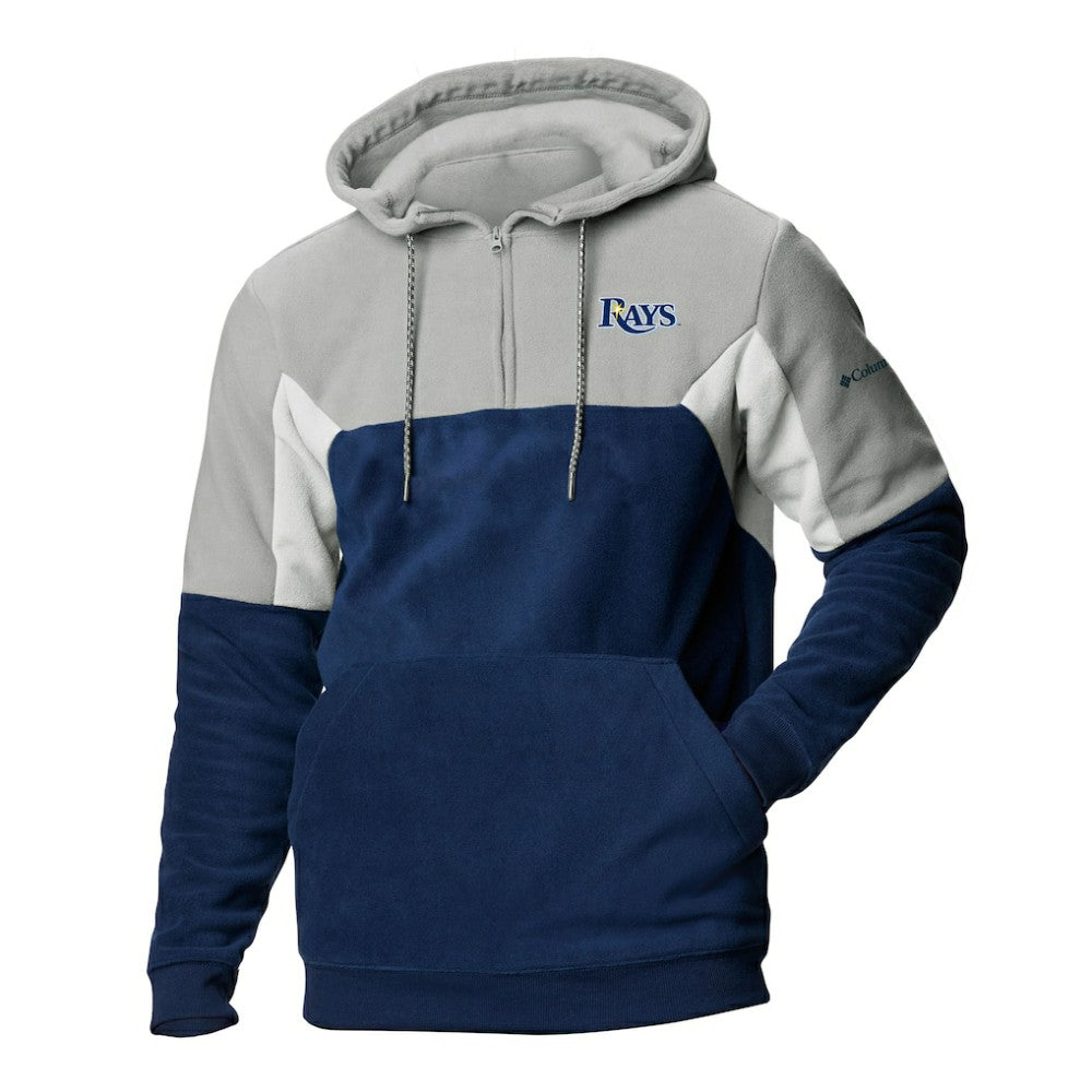 Tampa Bay Rays Columbia Men's Lodge Fleece Quarter-Zip Hoodie - MLB Hoodies