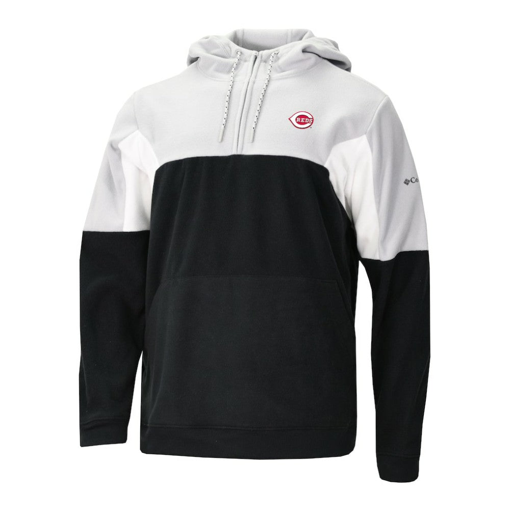Cincinnati Reds Columbia Men's Lodge Fleece Quarter-Zip Hoodie - MLB Hoodies