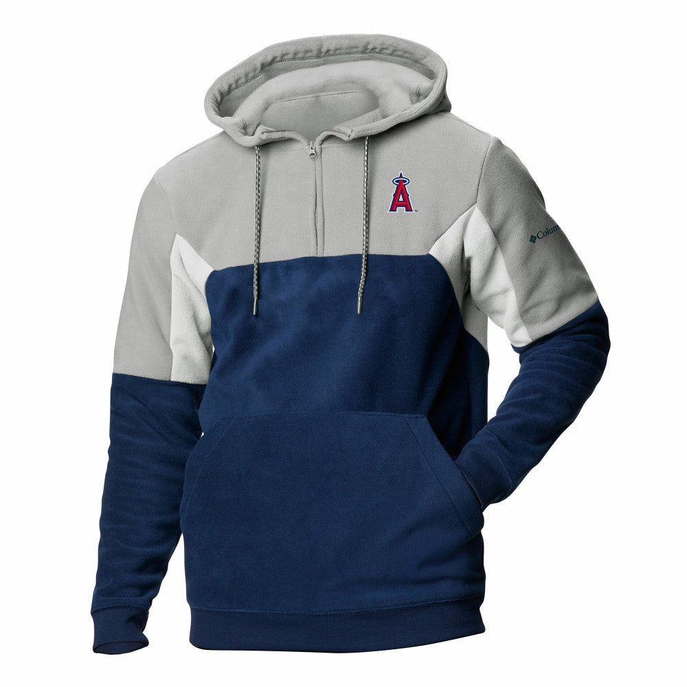 Los Angeles Angels Columbia Men's Lodge Fleece Quarter-Zip Hoodie - MLB Hoodies