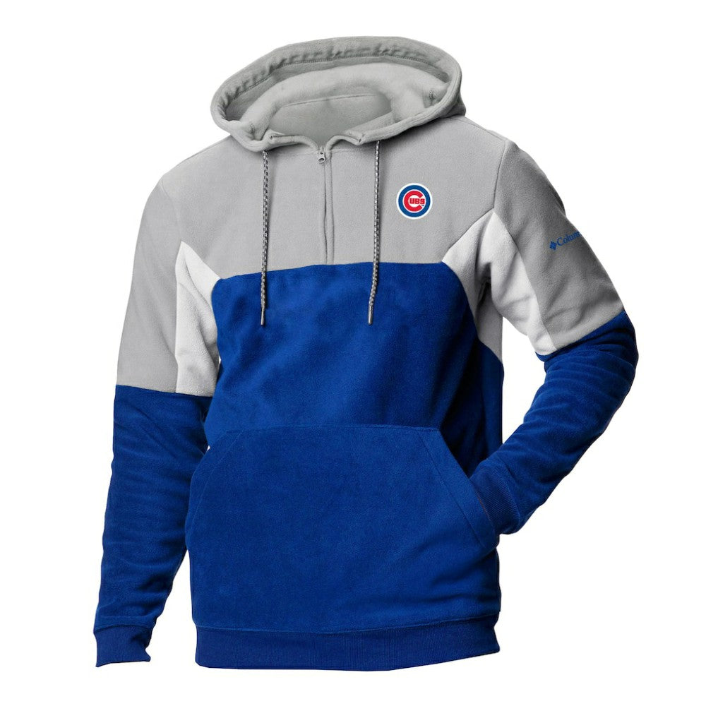 Chicago Cubs Columbia Men's Lodge Fleece Quarter-Zip Hoodie - MLB Hoodies