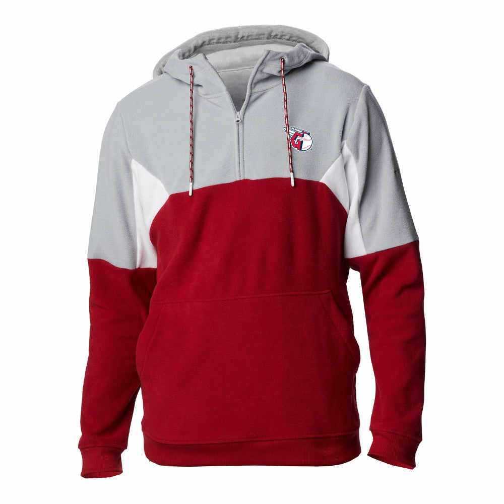 Cleveland Guardians Columbia Men's Lodge Fleece Quarter-Zip Hoodie - MLB Hoodies