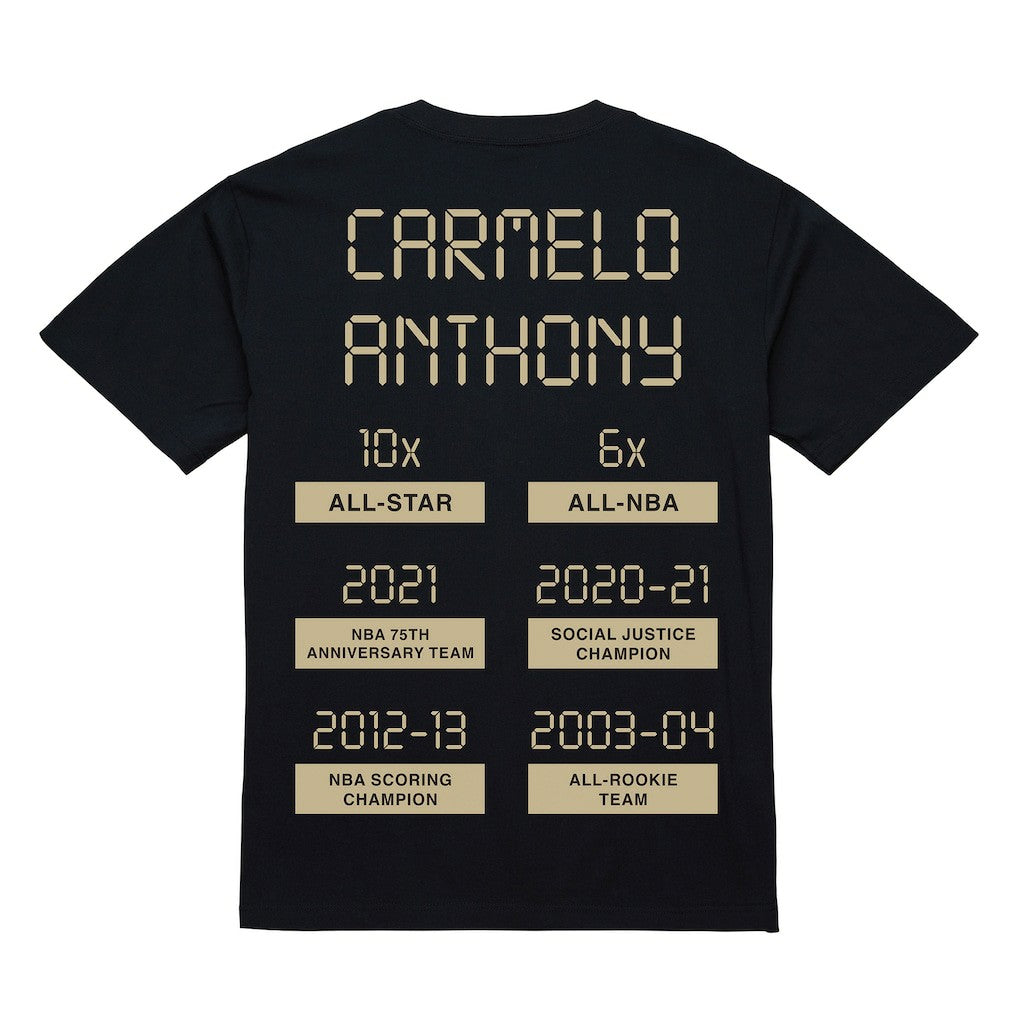 Carmelo Anthony Denver Nuggets Male Adult Black NBA ULTIMATE PLAYER GOLD TEE shop | NBA