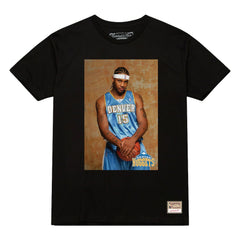 Black Carmelo Anthony Denver Nuggets Rookie Photo Name & Number T-Shirt sale | NBA