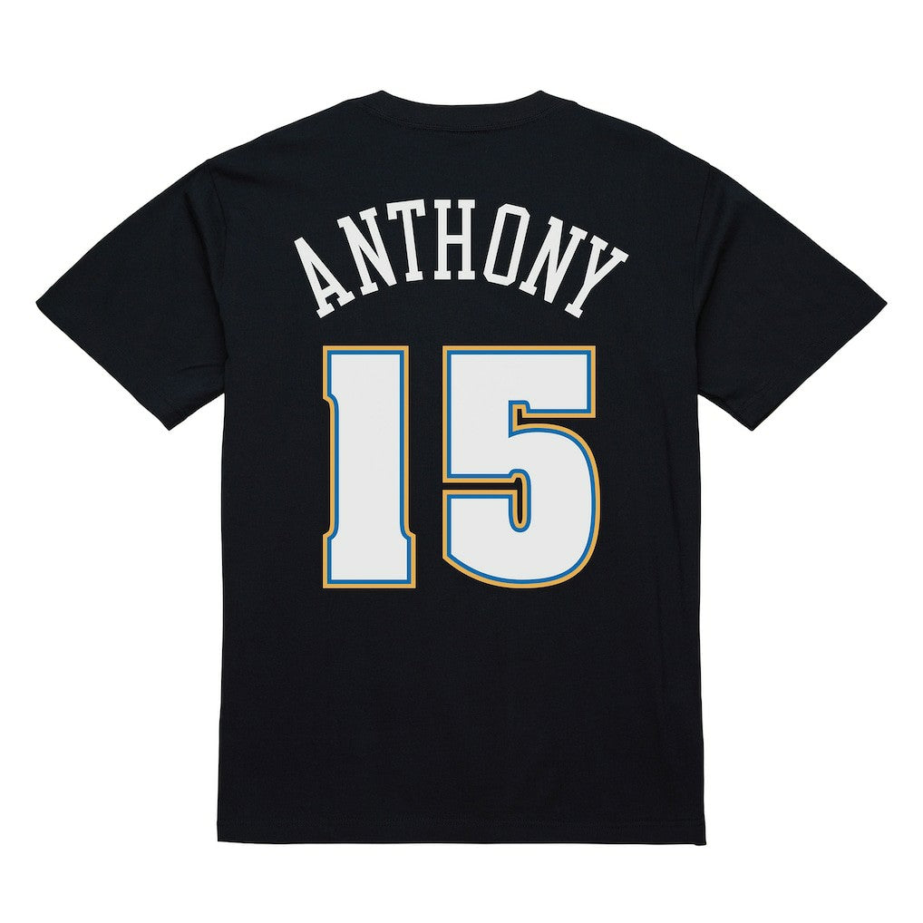Black Carmelo Anthony Denver Nuggets Rookie Photo Name & Number T-Shirt sale | NBA
