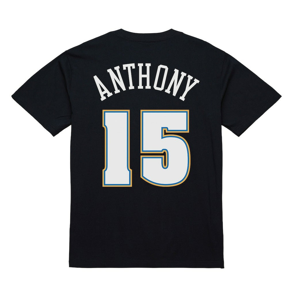 Black Carmelo Anthony Denver Nuggets Rookie Photo Name & Number T-Shirt sale | NBA