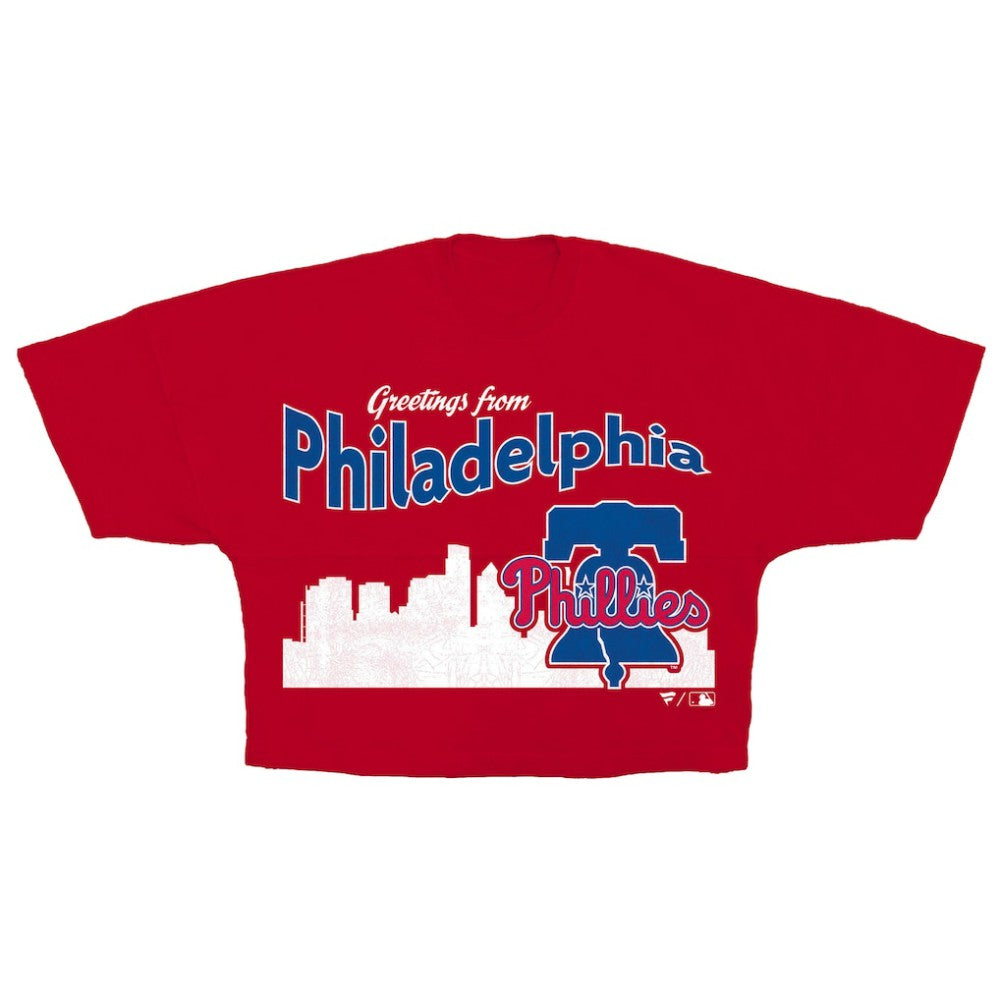 Philadelphia Phillies Fanatics Women's Cropped Jersey T-Shirt - MLB Jerseys
