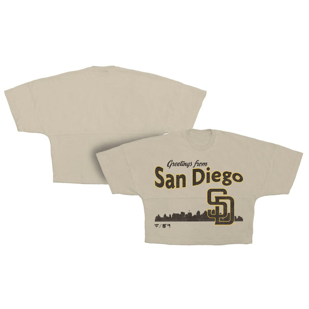 San Diego Padres Fanatics Women's Skyline Crop T-Shirt - MLB T-shirts