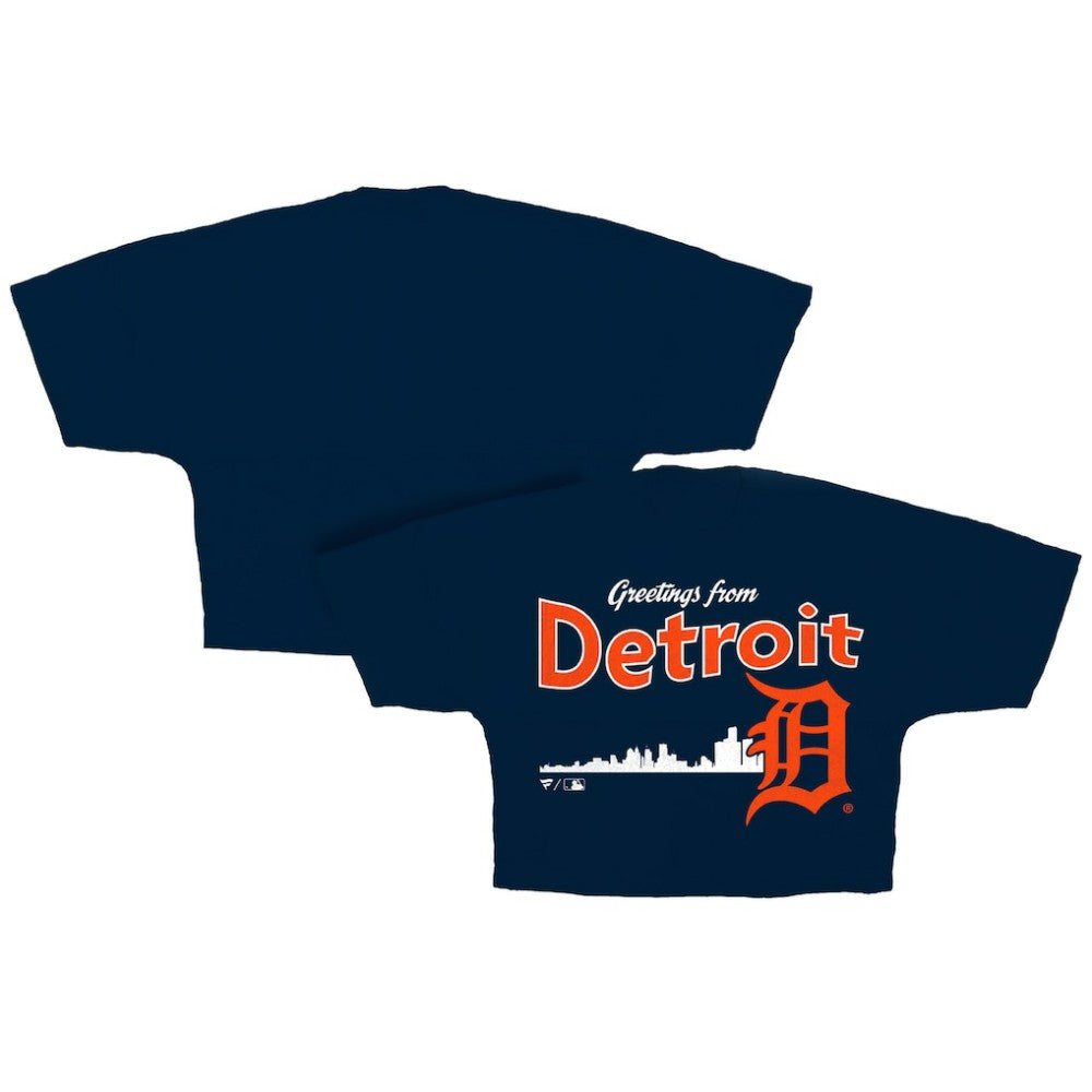 Detroit Tigers Fanatics Women's Skyline Crop T-Shirt - MLB T-shirts