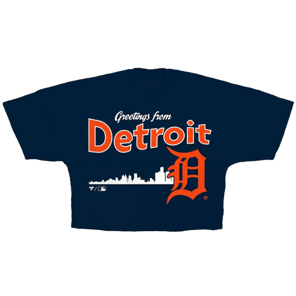 Detroit Tigers Fanatics Women's Skyline Crop T-Shirt - MLB T-shirts
