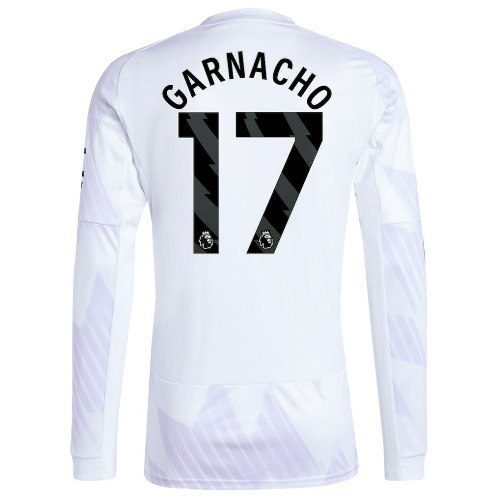 Alejandro Garnacho Manchester United 2025/26 Away Replica Long Sleeve Player Jersey