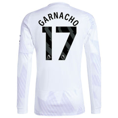 Alejandro Garnacho Manchester United 2025/26 Away Replica Long Sleeve Player Jersey