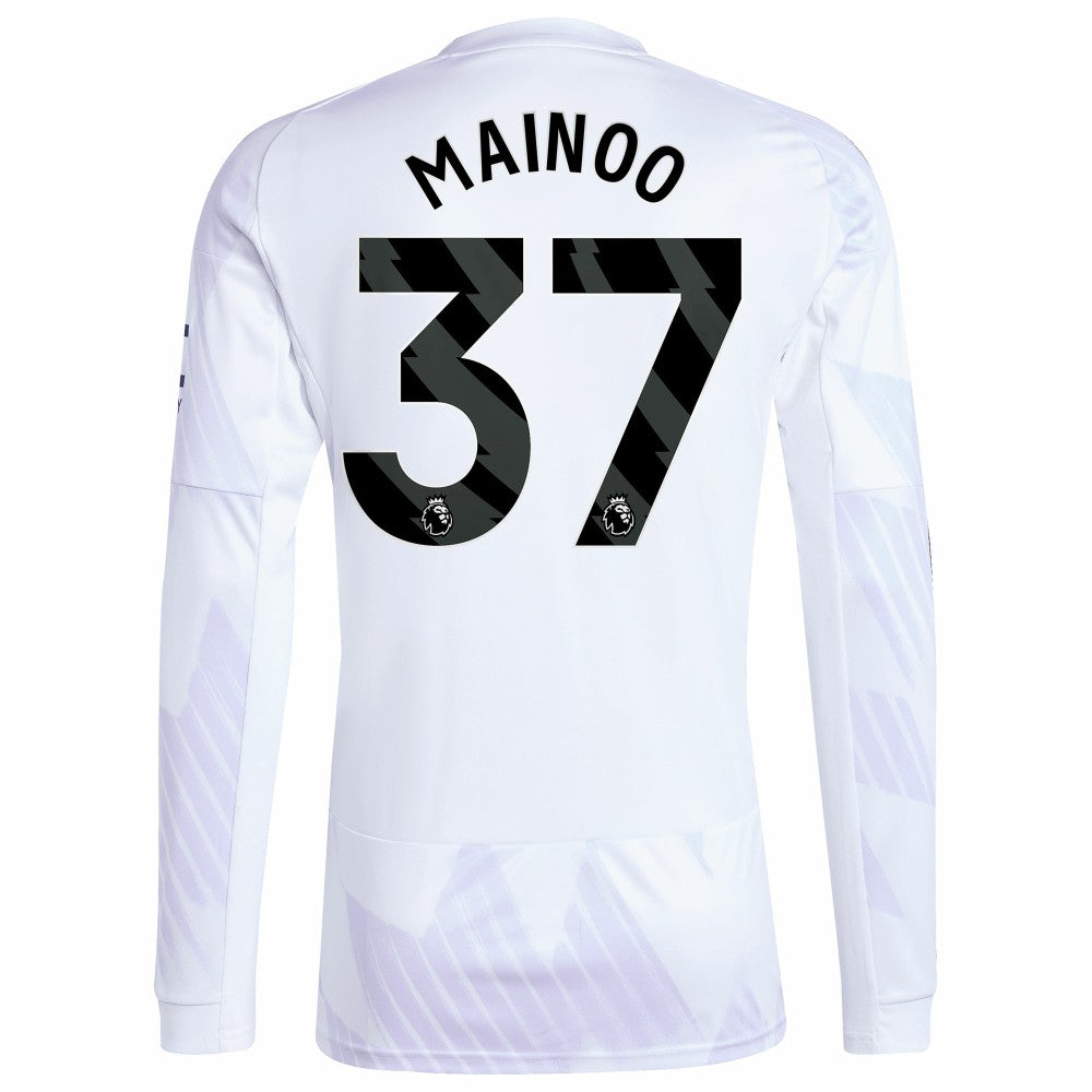 Kobbie Mainoo Manchester United 2025/26 Away Replica Long Sleeve Player Jersey
