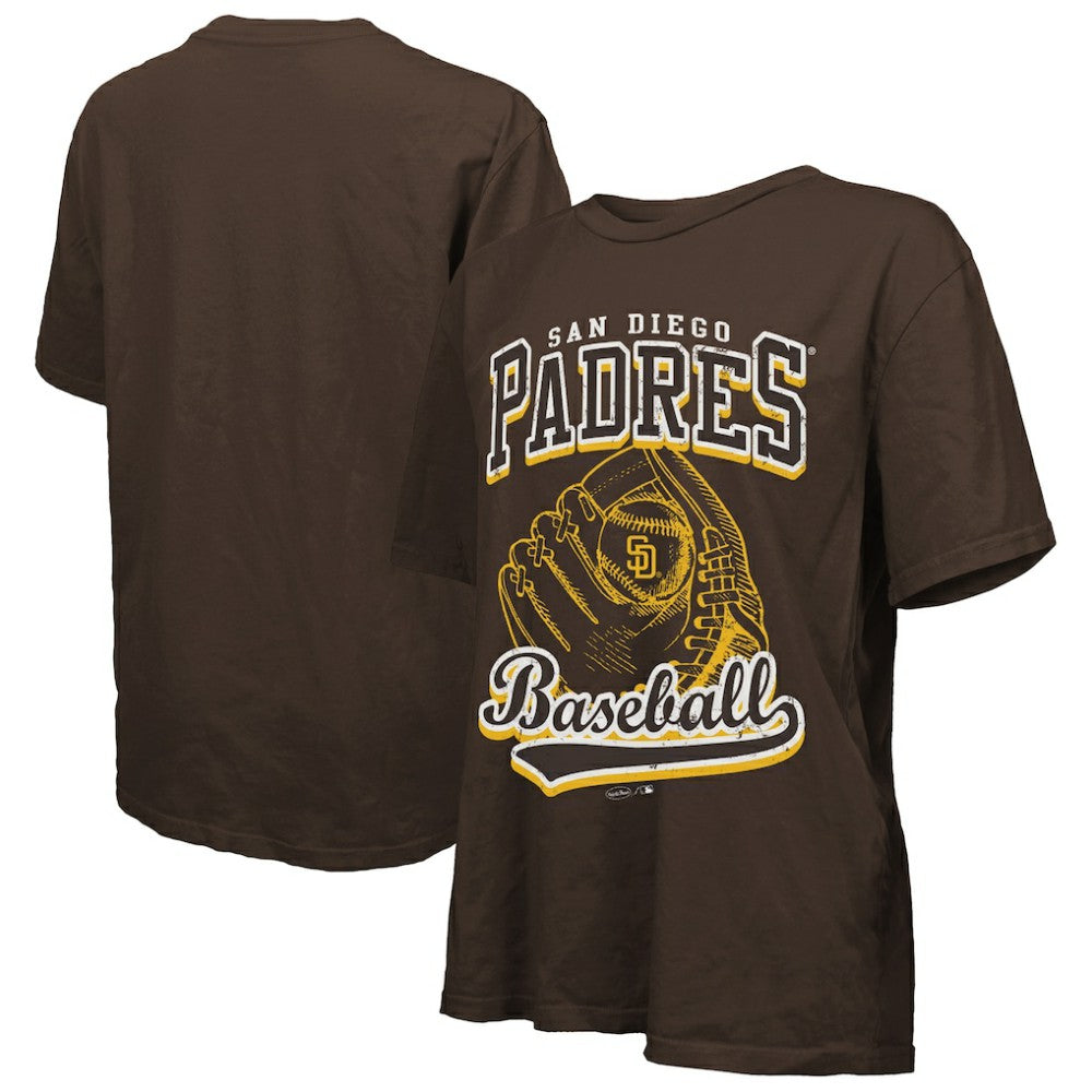 San Diego Padres Majestic Threads Women's Oversized First Base T-Shirt - MLB T-shirts