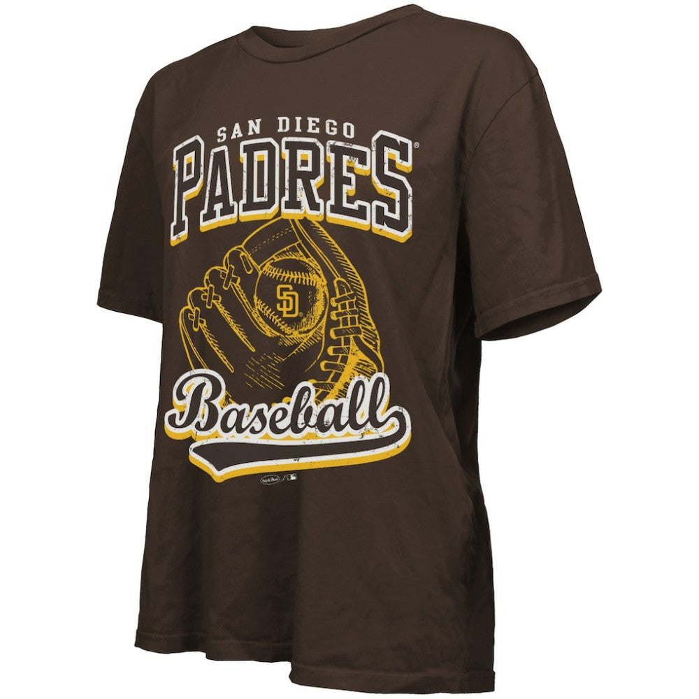 San Diego Padres Majestic Threads Women's Oversized First Base T-Shirt - MLB T-shirts