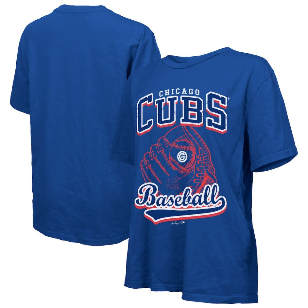 Chicago Cubs Majestic Threads Women's Oversized First Base T-Shirt - MLB T-shirts