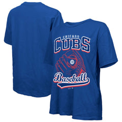 Chicago Cubs Majestic Threads Women's Oversized First Base T-Shirt - MLB T-shirts