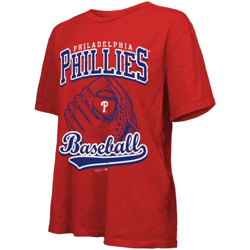Philadelphia Phillies Majestic Threads Women's Oversized First Base T-Shirt - MLB T-shirts