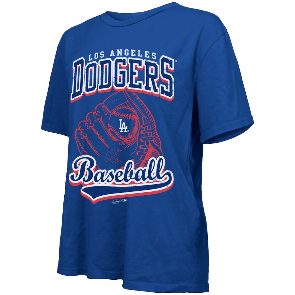Los Angeles Dodgers Majestic Threads Women's Oversized First Base T-Shirt - MLB T-shirts