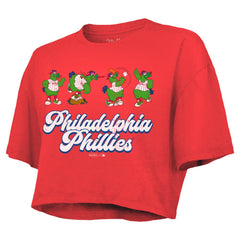 Philadelphia Phillies Majestic Threads Women's Boxy Crop T-Shirt - MLB T-shirts