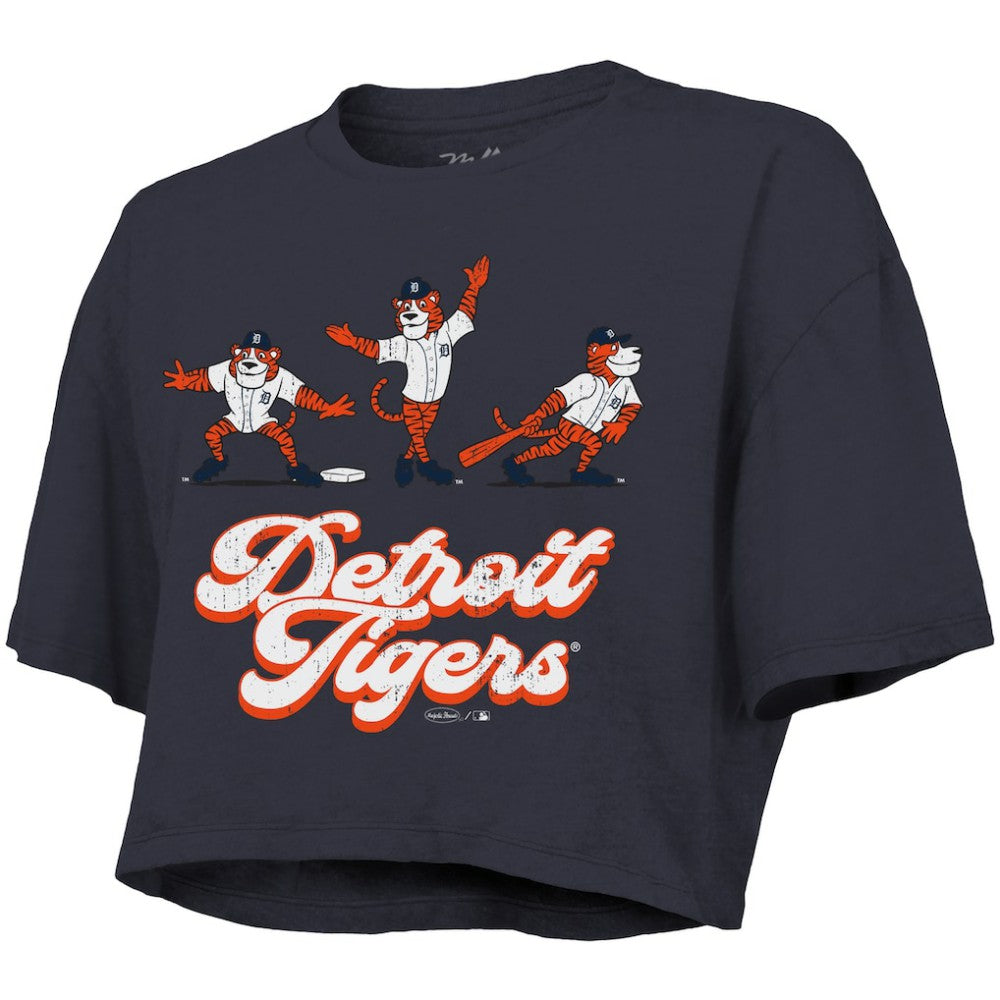 Detroit Tigers Majestic Threads Women's Boxy Crop T-Shirt - MLB T-shirts