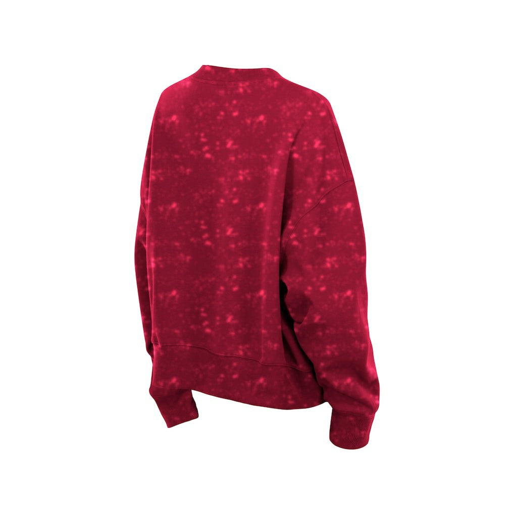 Wine Cleveland Cavaliers Women's Throwback Collection Mineral Wash Crewneck Sweatshirt sale | NBA