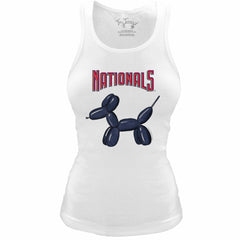 Washington Nationals Tiny Turnip Women's Fitted Balloon Dog Tri-Blend Tank Top - MLB Tanks