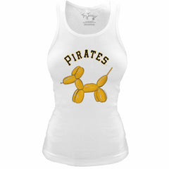 Pittsburgh Pirates Tiny Turnip Women's Fitted Balloon Dog Tri-Blend Tank Top - MLB Tanks