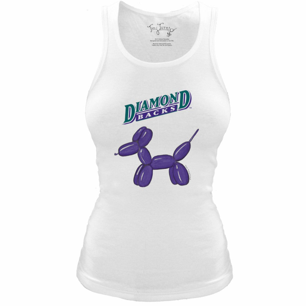 Arizona Diamondbacks Tiny Turnip Women's Fitted Balloon Dog Tri-Blend Tank Top - MLB Tanks