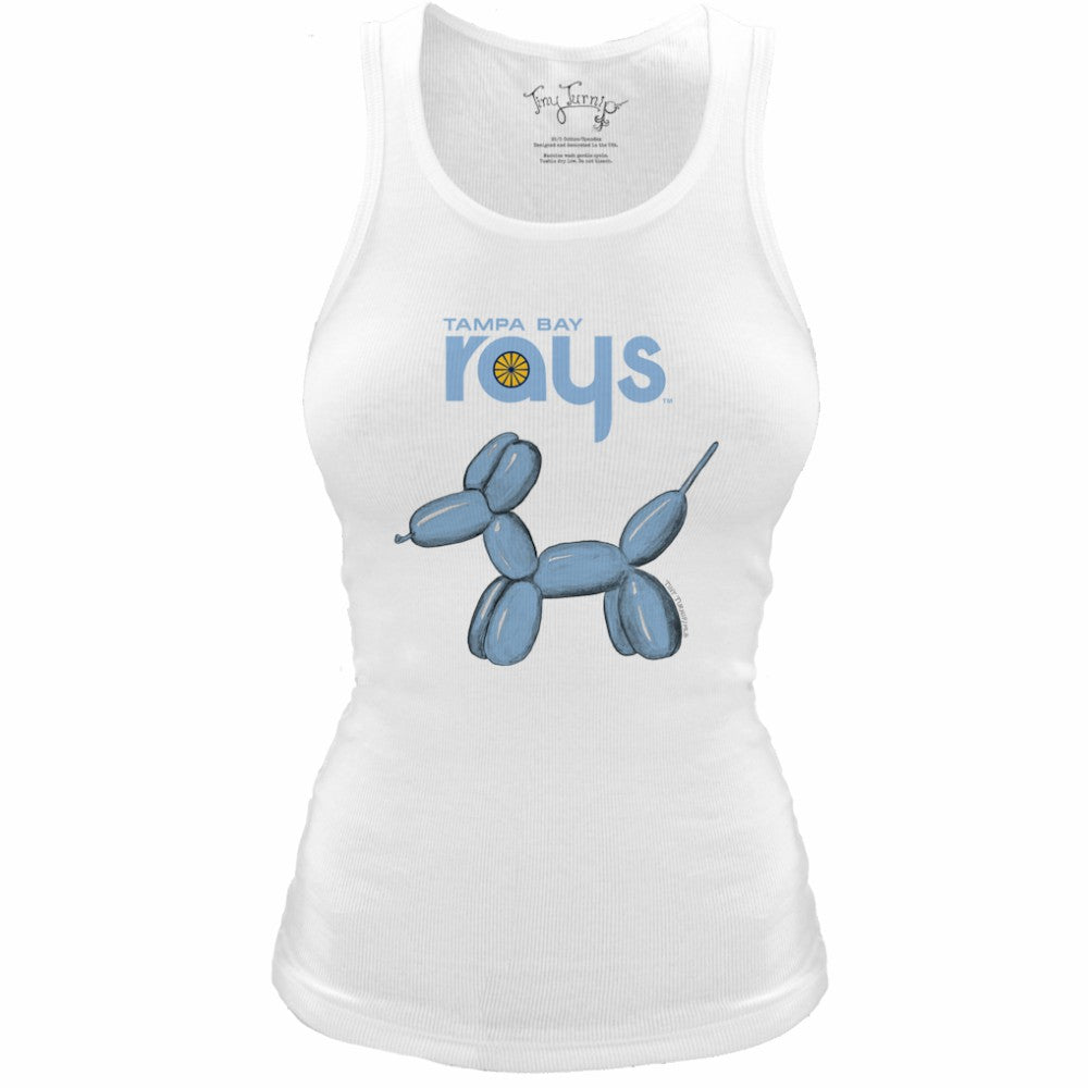 Tampa Bay Rays Tiny Turnip Women's Fitted Balloon Dog Tri-Blend Tank Top - MLB Tanks
