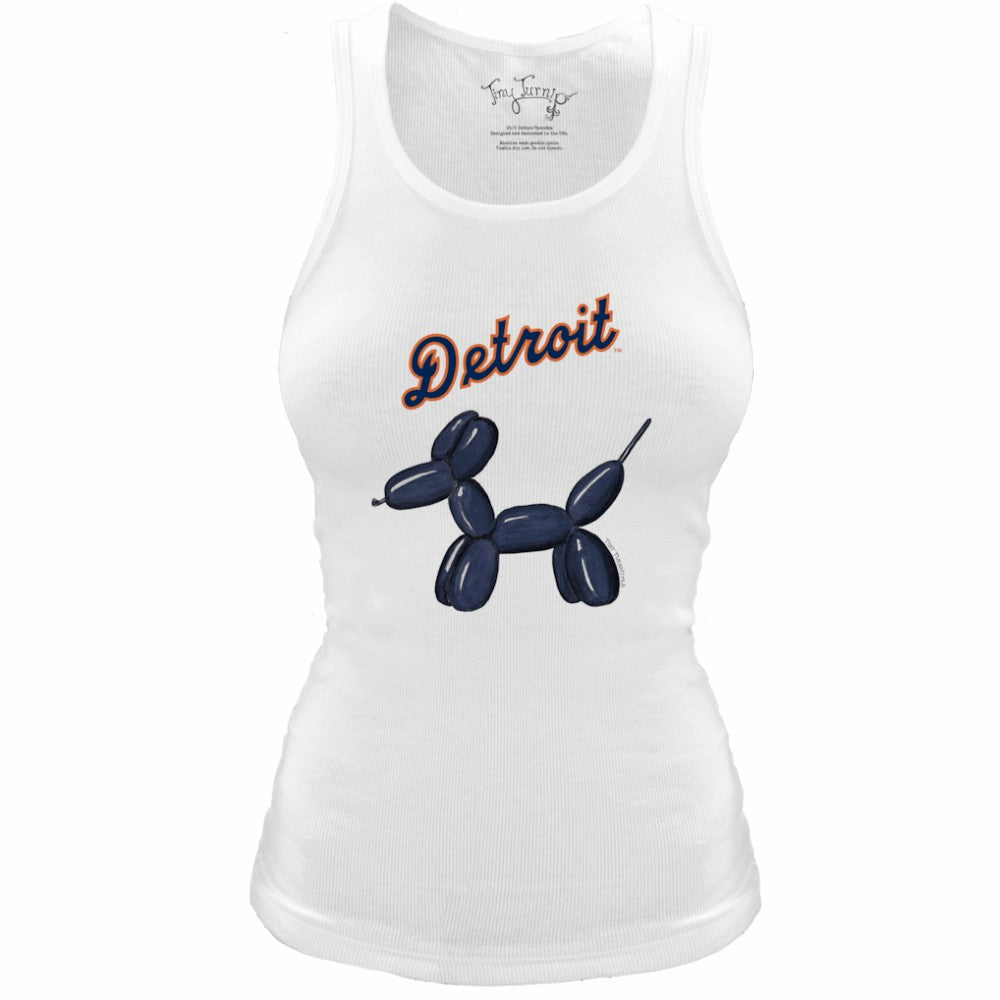 Detroit Tigers Tiny Turnip Women's Fitted Balloon Dog Tri-Blend Tank Top - MLB Tanks