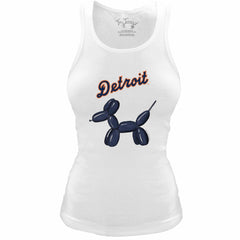 Detroit Tigers Tiny Turnip Women's Fitted Balloon Dog Tri-Blend Tank Top - MLB Tanks