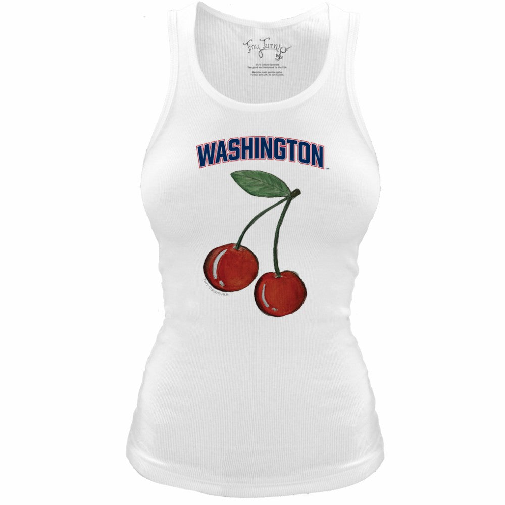 Washington Nationals Tiny Turnip Women's Fitted Cherries Tri-Blend Tank Top - MLB Tanks