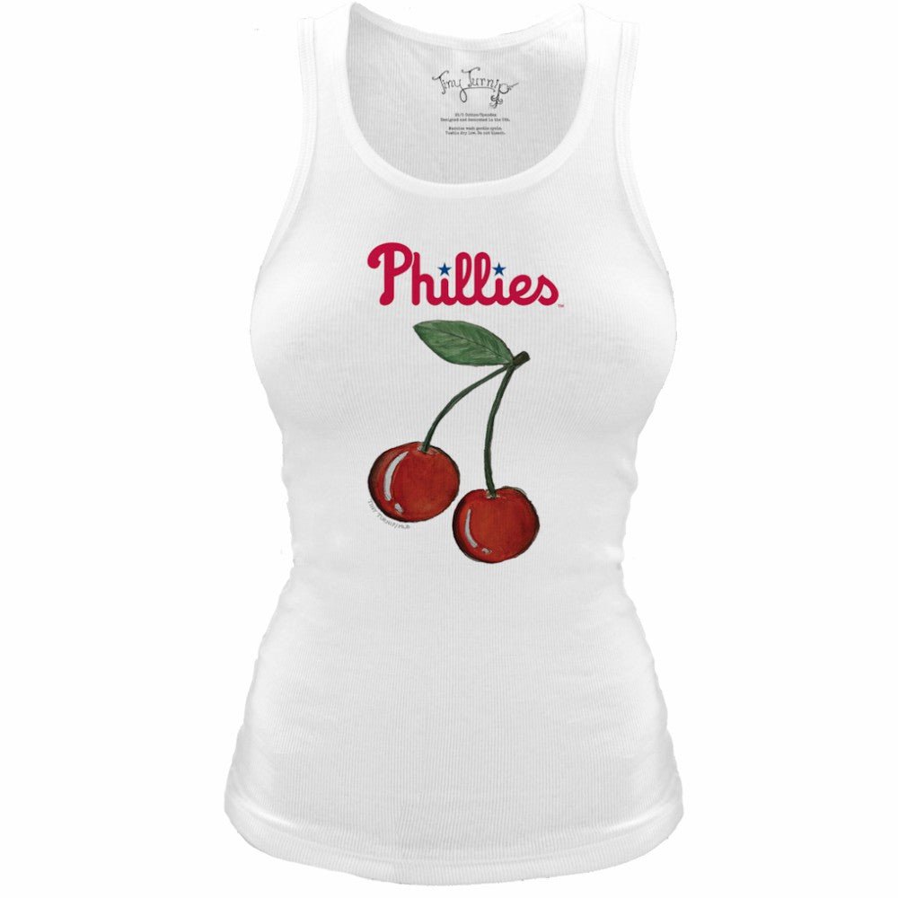 Philadelphia Phillies Tiny Turnip Women's Fitted Cherries Tri-Blend Tank Top - MLB Tanks