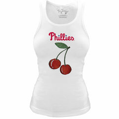 Philadelphia Phillies Tiny Turnip Women's Fitted Cherries Tri-Blend Tank Top - MLB Tanks