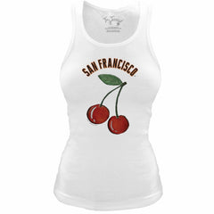 San Francisco Giants Tiny Turnip Women's Fitted Cherries Tri-Blend Tank Top - MLB Tanks