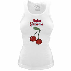 St. Louis Cardinals Tiny Turnip Women's Fitted Cherries Tri-Blend Tank Top - MLB Tanks